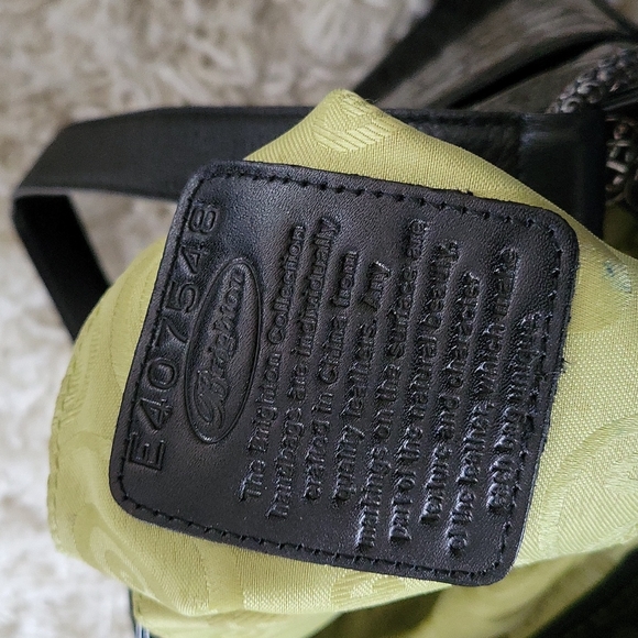 Brighton Black Patent Embossed Croc Sonny Shoulder Bag with Organizer - Picture 11 of 13